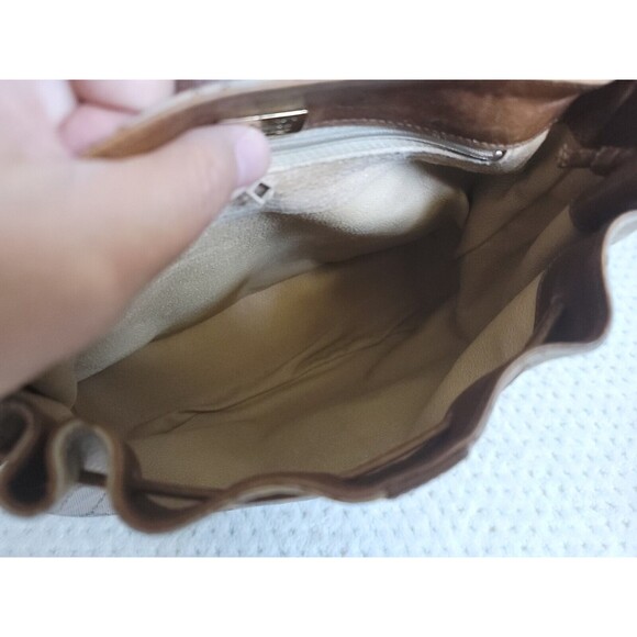 Vintage Bally Logo Canvas Print & Brown Leather handbag shoulder bag ITALY - Picture 15 of 15